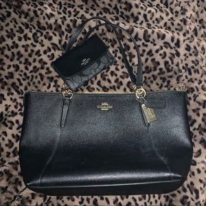 🖤Black coach bag with wallet 🖤